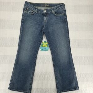 American Eagle 77 Boyfriend Jeans Womens 10 Low Rise Boot Cut Blue Vintage 34x29